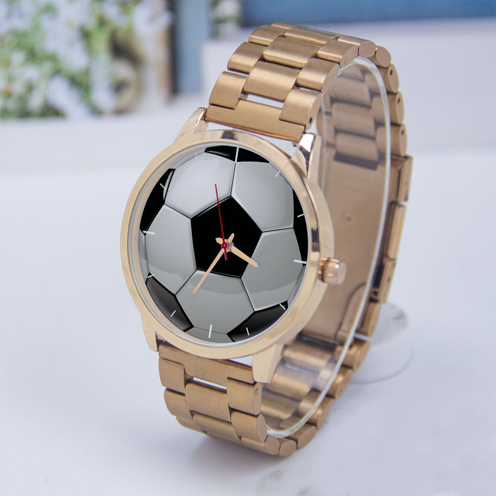 Fashion Women Watch - Football Soccer Design Fans Silver Man