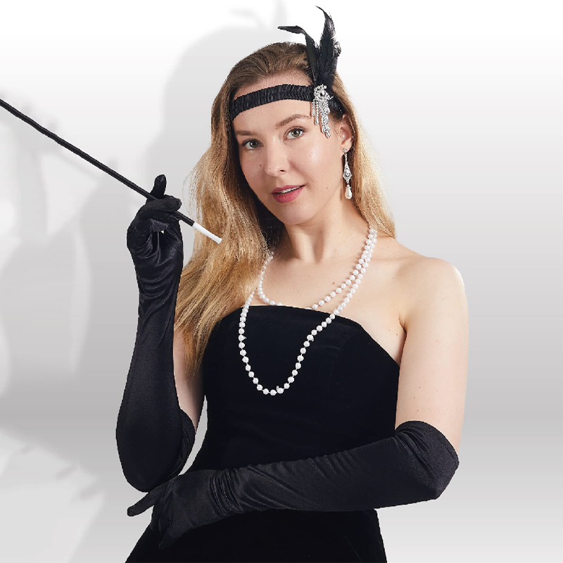 Women'S Fashion Of The 1920S - Women's Evening Party Mittens Long Opera