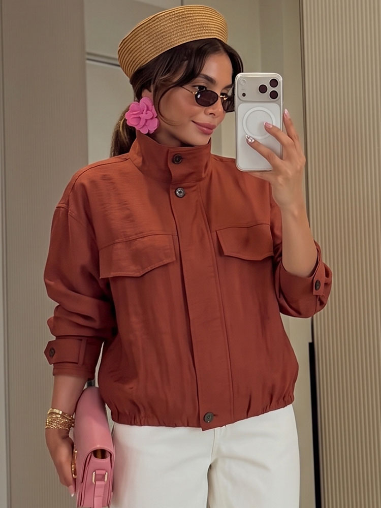 HH Women's Spring Fall Caramel - đánh giá và giá Women'S Fashion Utility Jacket