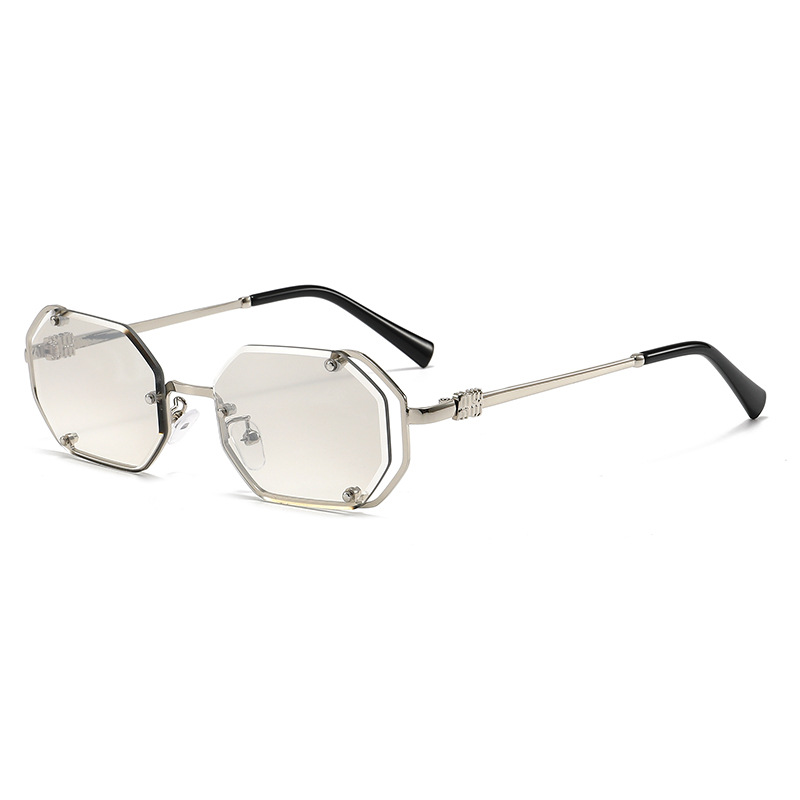 Polygonal metal sunglasses ret - đánh giá và giá Women Fashion Pose