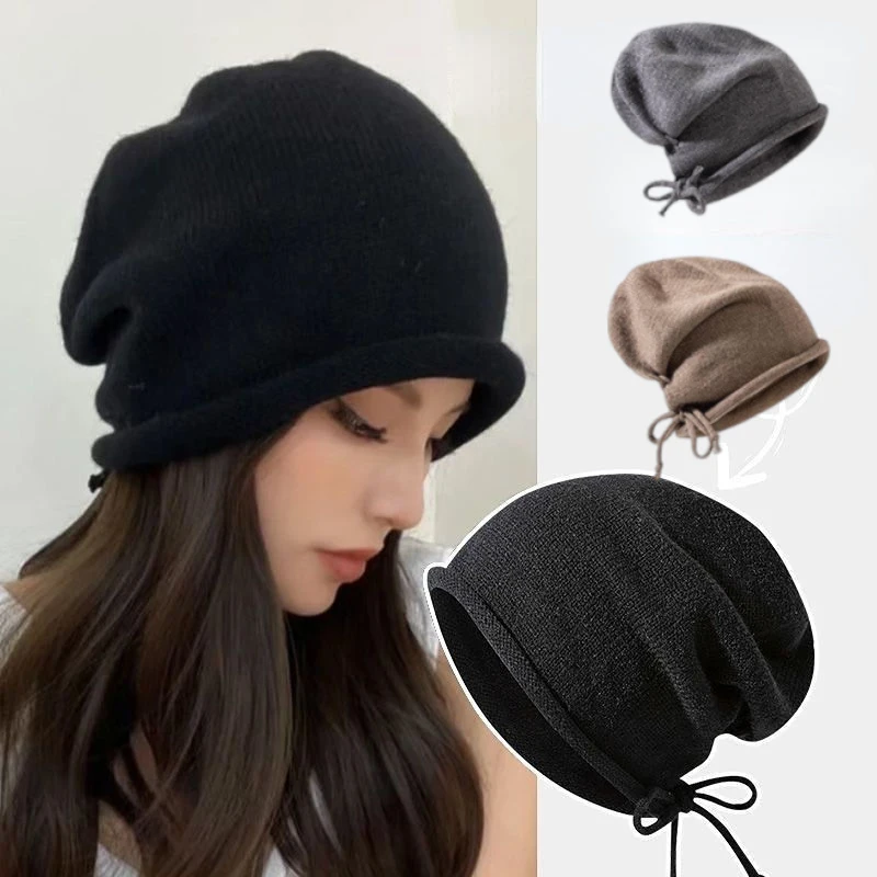 Knitted Bonnet Hoods Female Wi - đánh giá và giá Women Fashion Hats