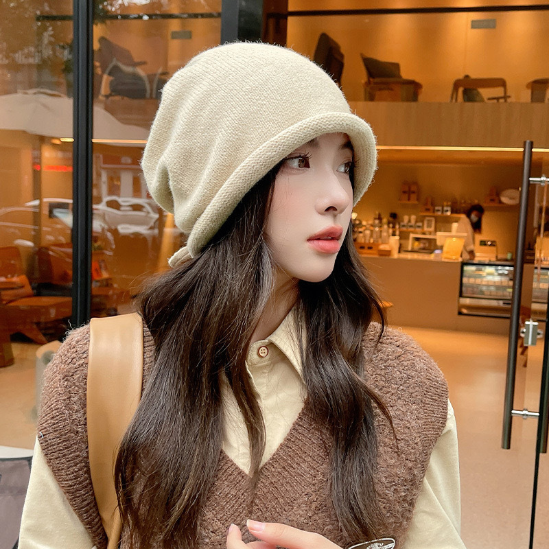 Knitted Bonnet Hoods Female Wi - đánh giá và giá Women Fashion Hats