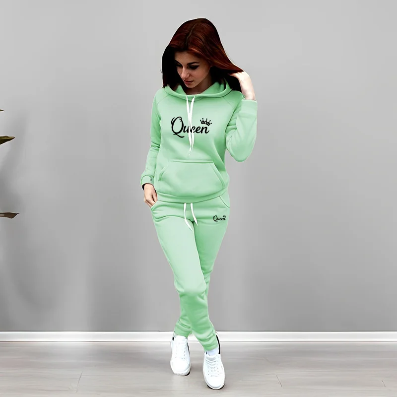 Womens Tracksuit Queen Letter  - đánh giá và giá Women Fashion Outfits