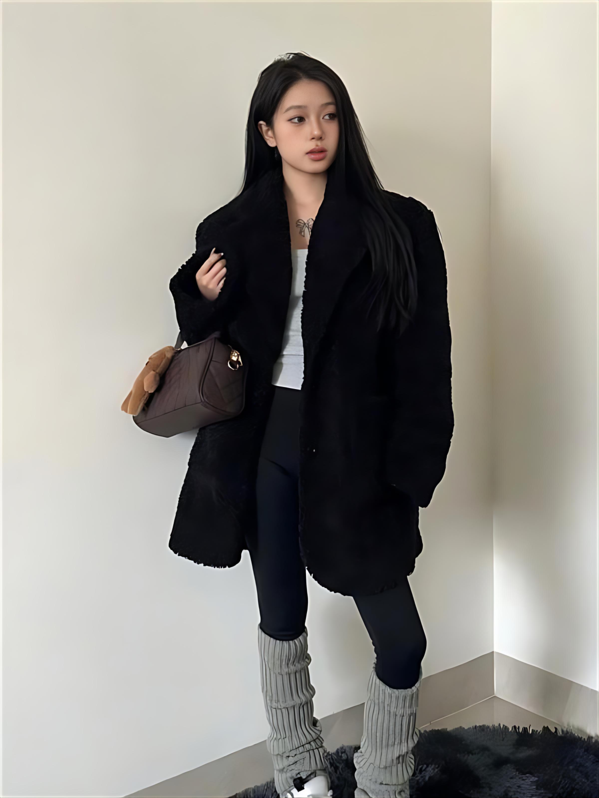 Lamb Wool Jacket Spring Woman  - đánh giá và giá Women'S Fashion Utility Jacket