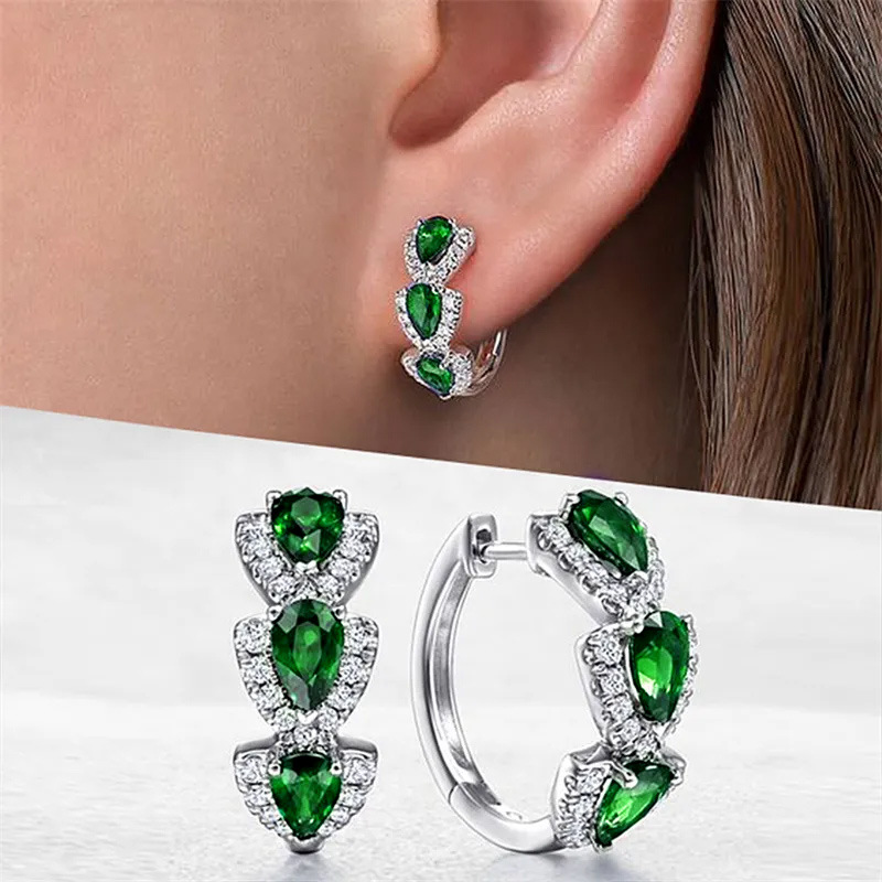 New Klein Blue Zircon Hoop Ear - đánh giá và giá Women'S Fashion Magazines