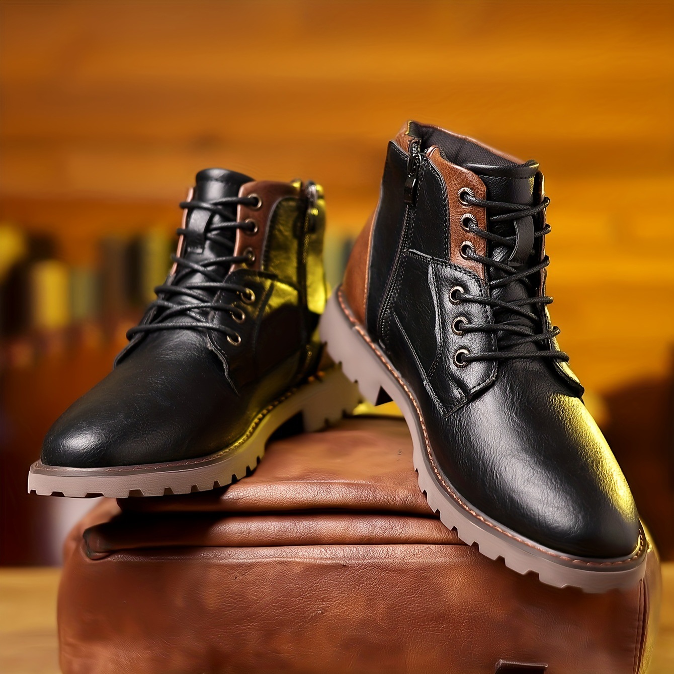 Men's color blocked men's boot - đánh giá và giá Women'S Fashion Business Casual