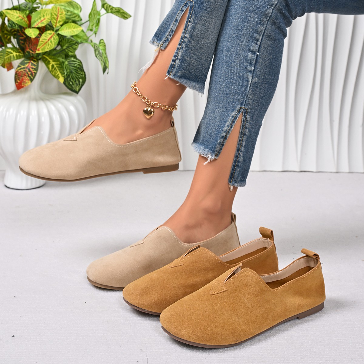 Women's Flat Shoes Slip-on Rou - đánh giá và giá Women'S Fashion Quick Delivery