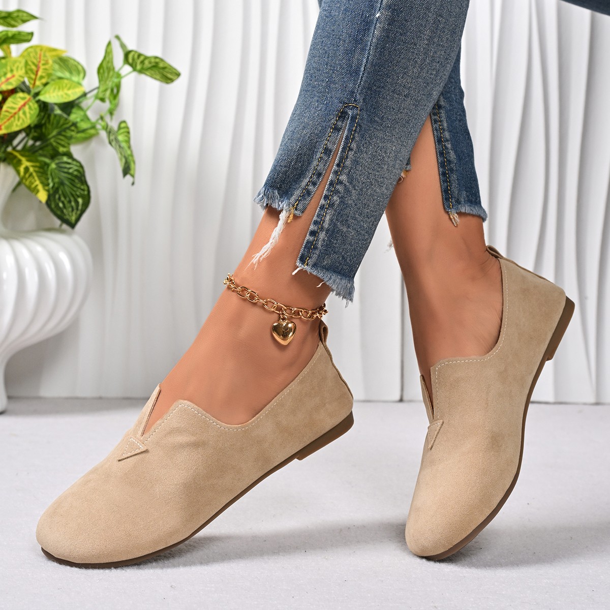 Women's Flat Shoes Slip-on Rou - đánh giá và giá Women'S Fashion Quick Delivery