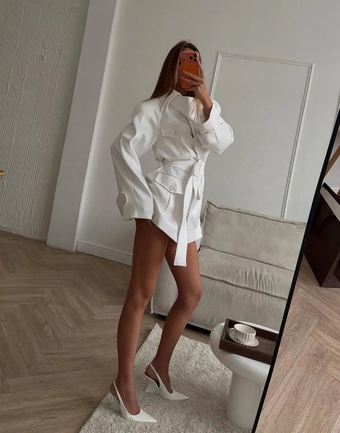 Lady White Cargo Shirt Jacket  - đánh giá và giá Women'S Fashion Utility Jacket