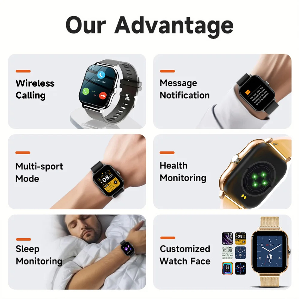 Smart Watch For Android IOS Wa - đánh giá và giá Women Fashion Zone