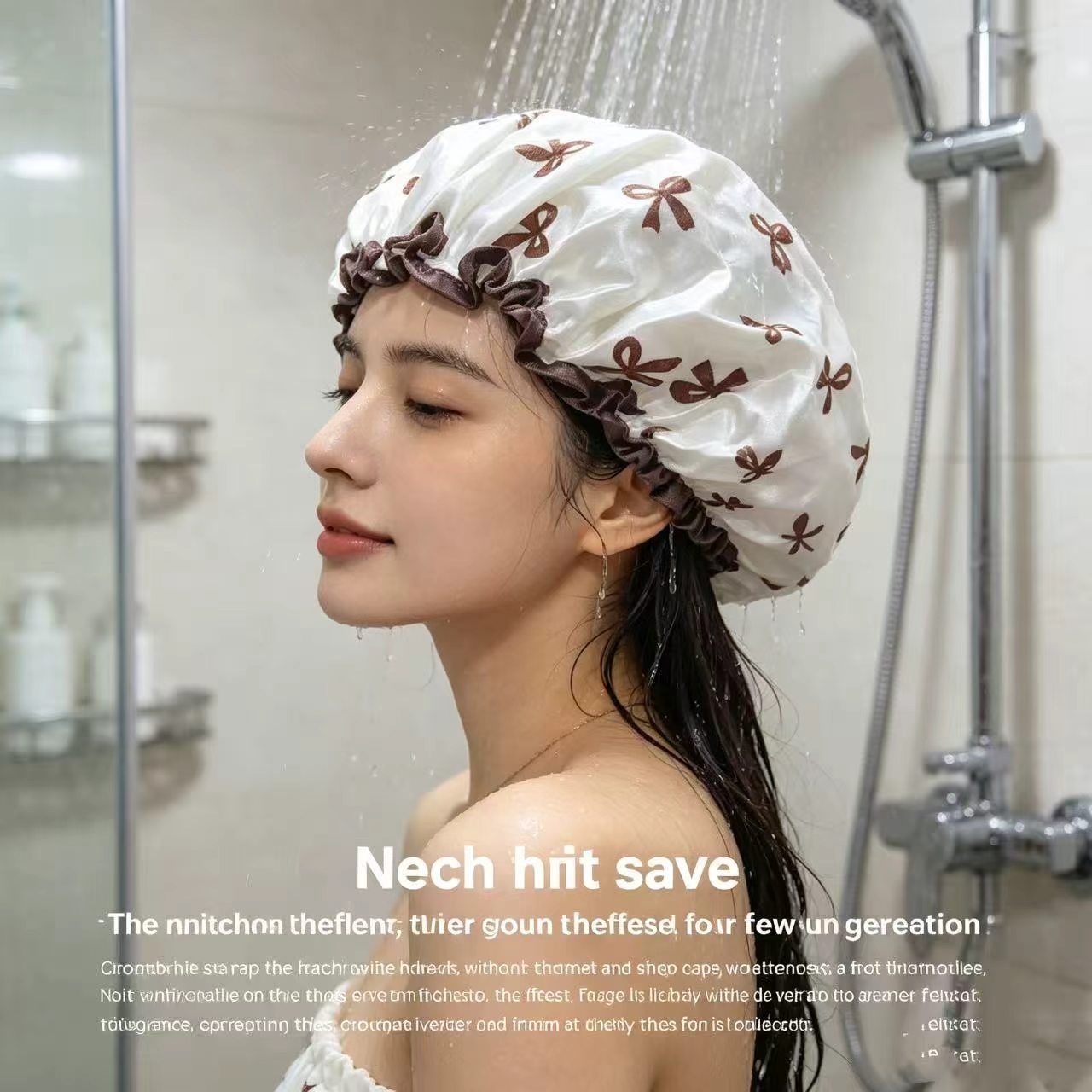 Bow-tie Waterproof Bath Cap fo - đánh giá và giá Women Fashion Hats