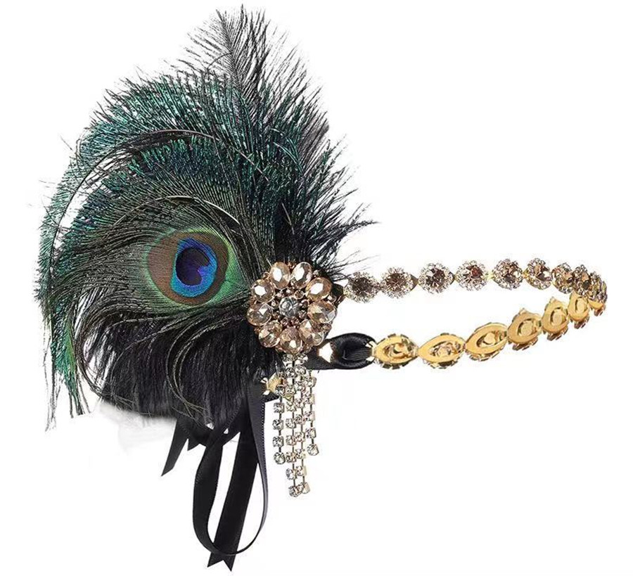 Peacock Feather Elastic Hair B - đánh giá và giá Women'S Fashion Of The 1920S