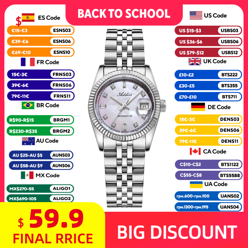 ADDIES 585 Quartz Women's Watc - đánh giá và giá Fashion Women Watch