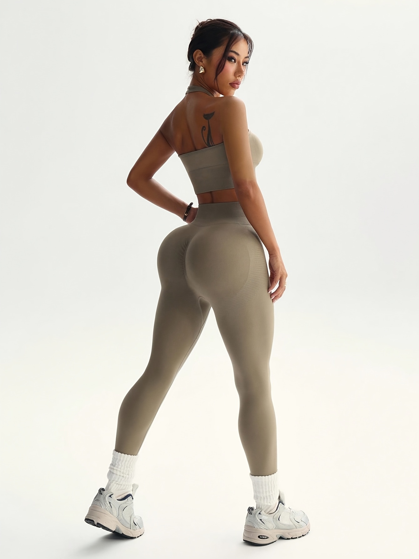 2pcs Solid Color Fashionable V - đánh giá và giá Women'S Fashion Leggings